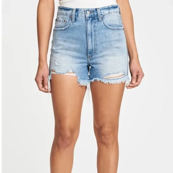 Pistola Maeve High Rise Cut Off Jean Shorts in Scenery Distressed size 27 NWT