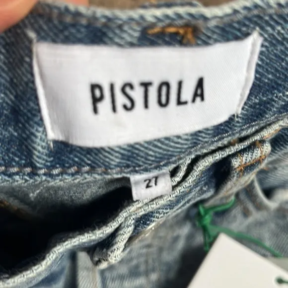Pistola Maeve High Rise Cut Off Jean Shorts in Scenery Distressed size 27 NWT