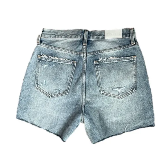 Pistola Maeve High Rise Cut Off Jean Shorts in Scenery Distressed size 27 NWT