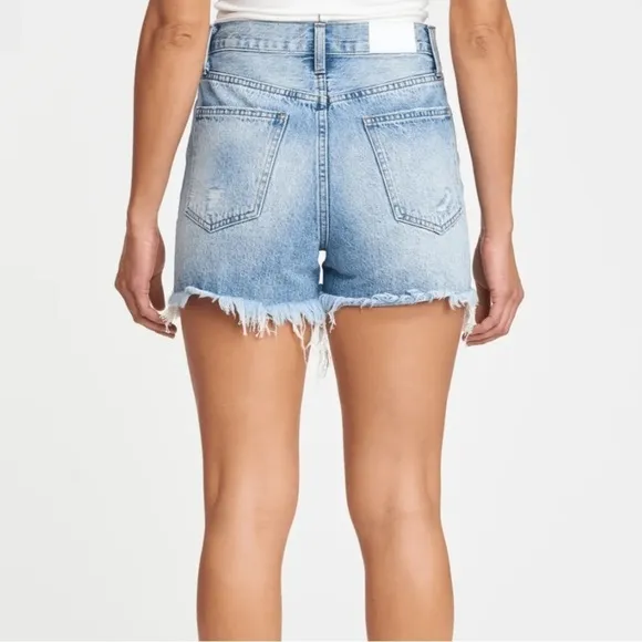 Pistola Maeve High Rise Cut Off Jean Shorts in Scenery Distressed size 27 NWT