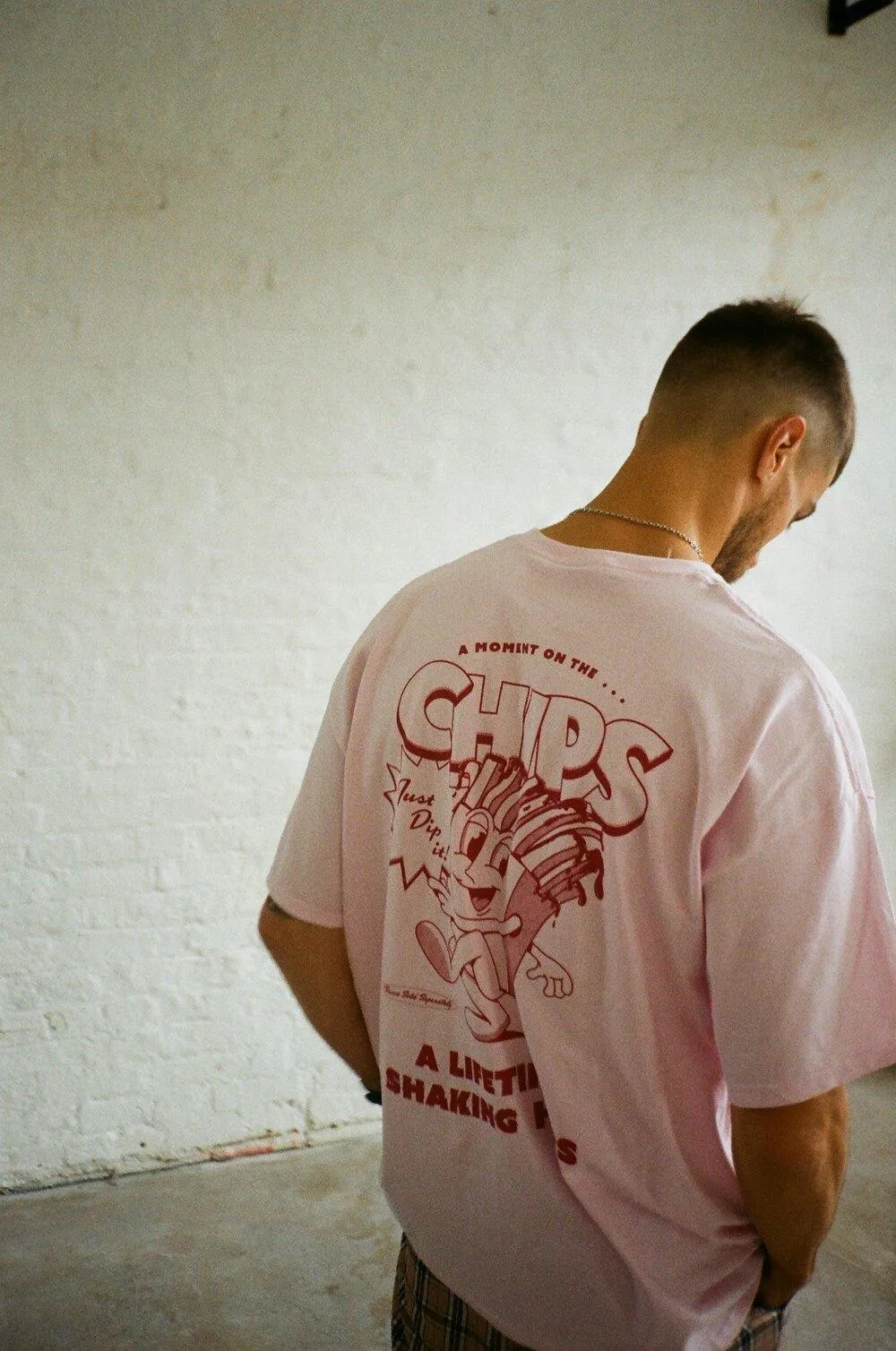 Pomme Frite x UN:IK 'Mr Chips' Tee - Pink