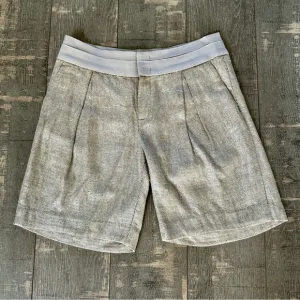 Ports 1961 Khaki Shorts Linen Cotton Blend Sz 4