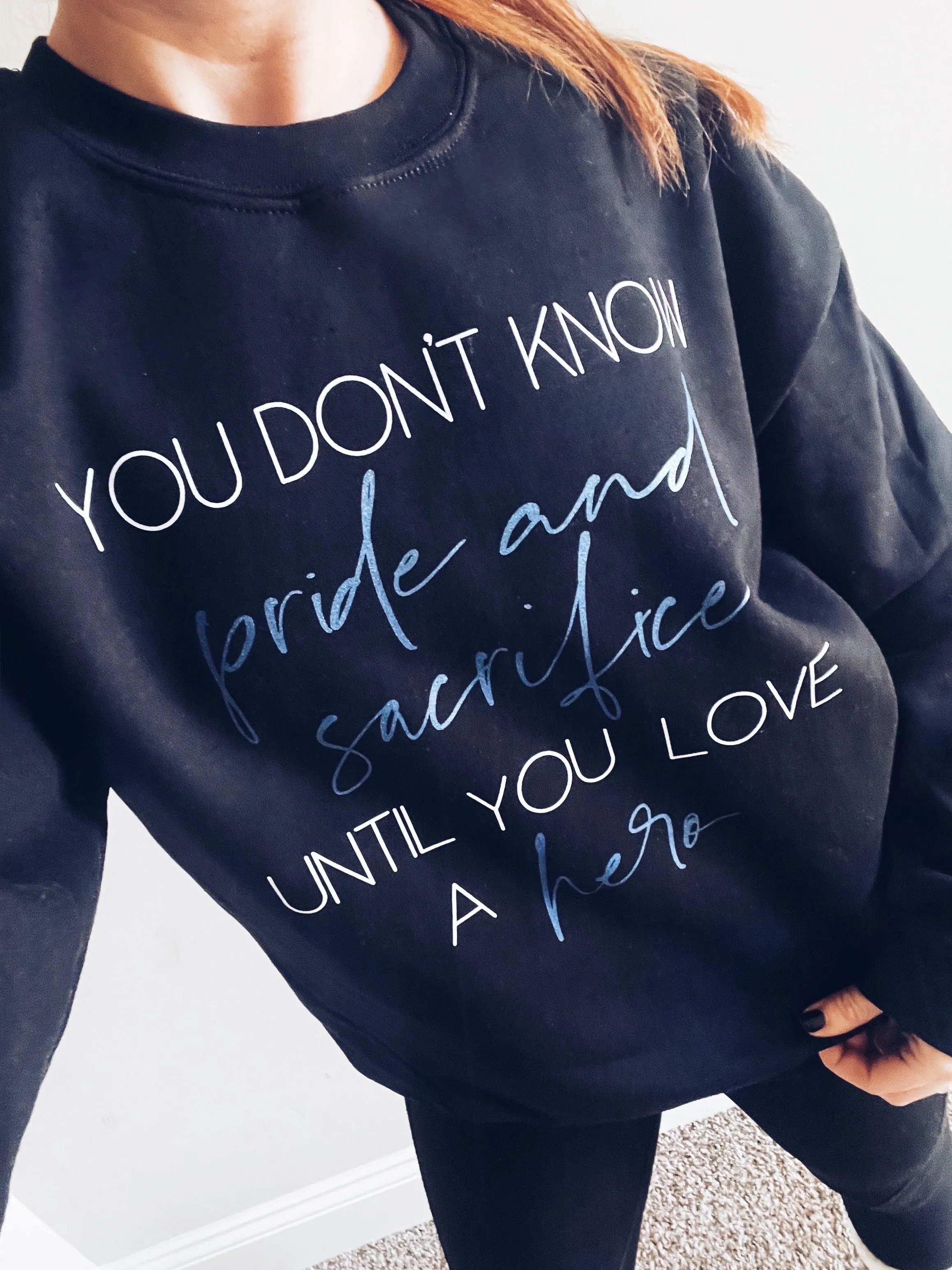 Pride and Sacrifice © Unisex Crewneck Sweatshirt (Black)