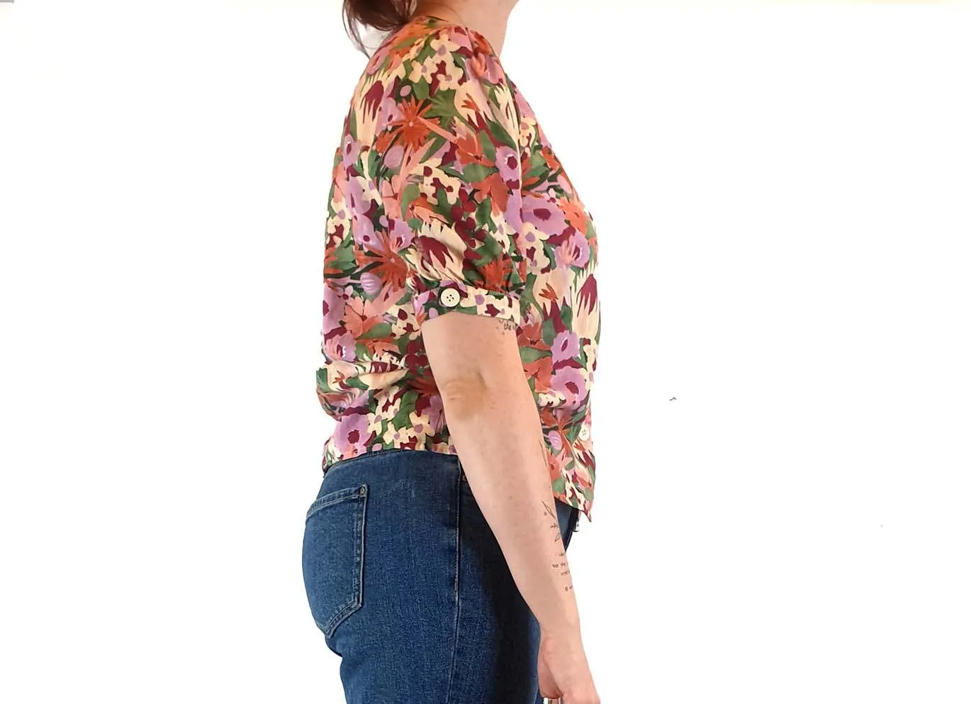 Princess Highway cropped pink floral top size 12