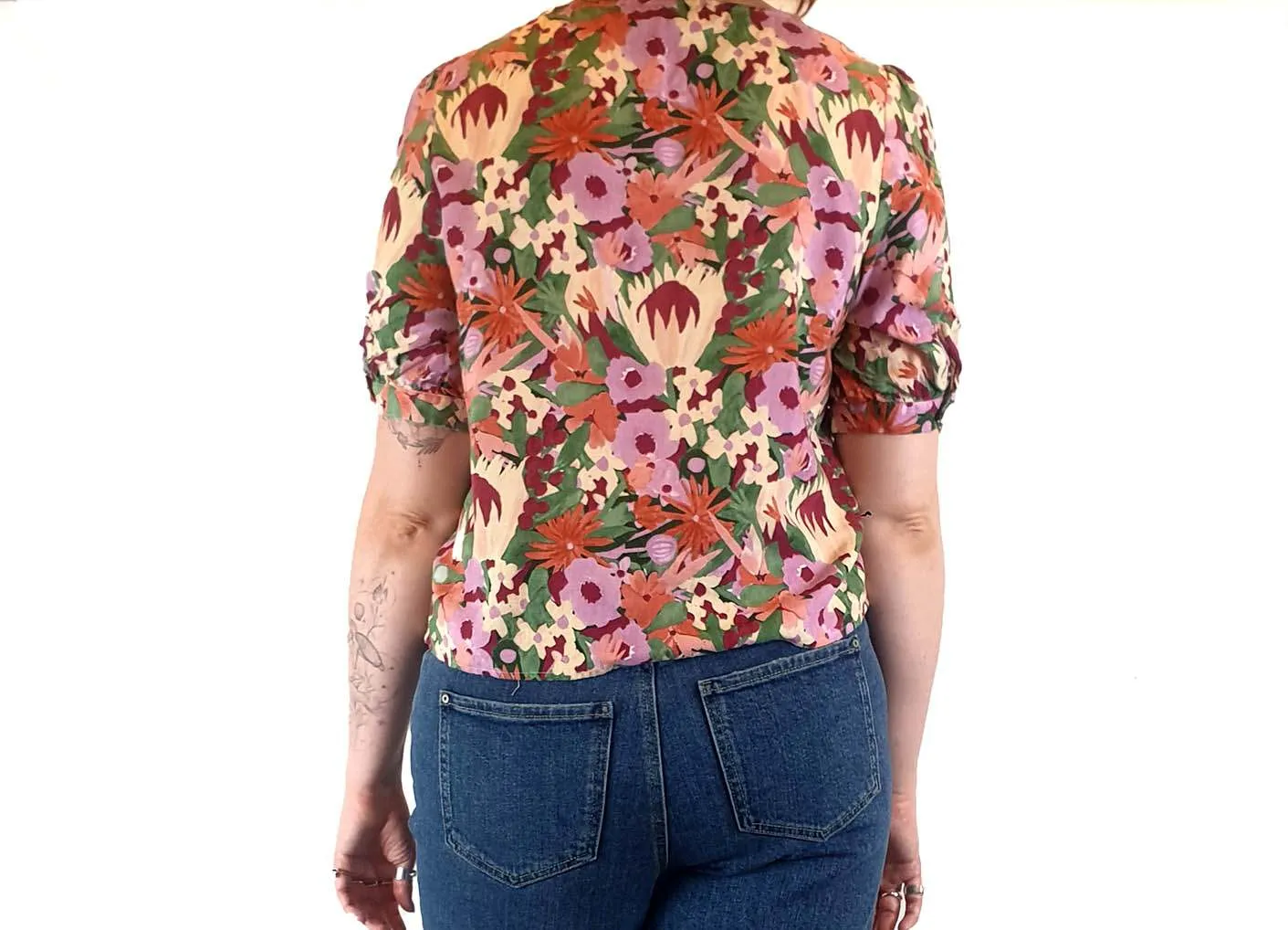 Princess Highway cropped pink floral top size 12