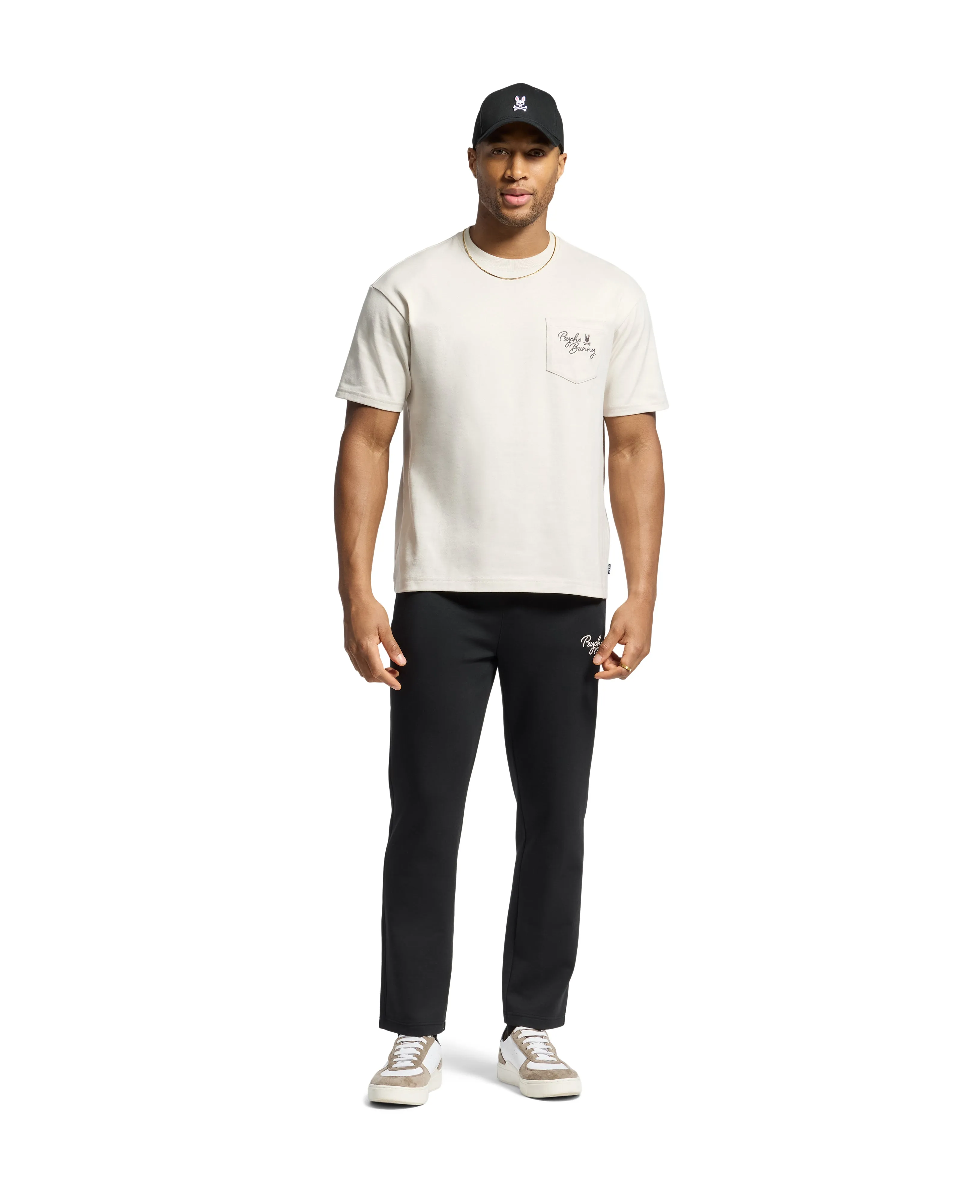 Psycho Bunny Men's Desert Relaxed Fit Pocket Tee - Natural Linen