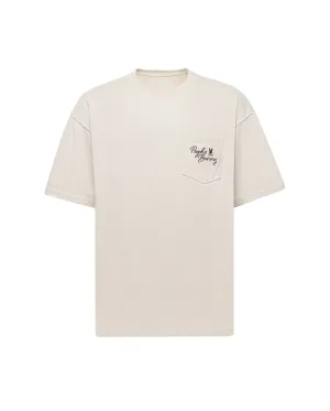 Psycho Bunny Men's Desert Relaxed Fit Pocket Tee - Natural Linen