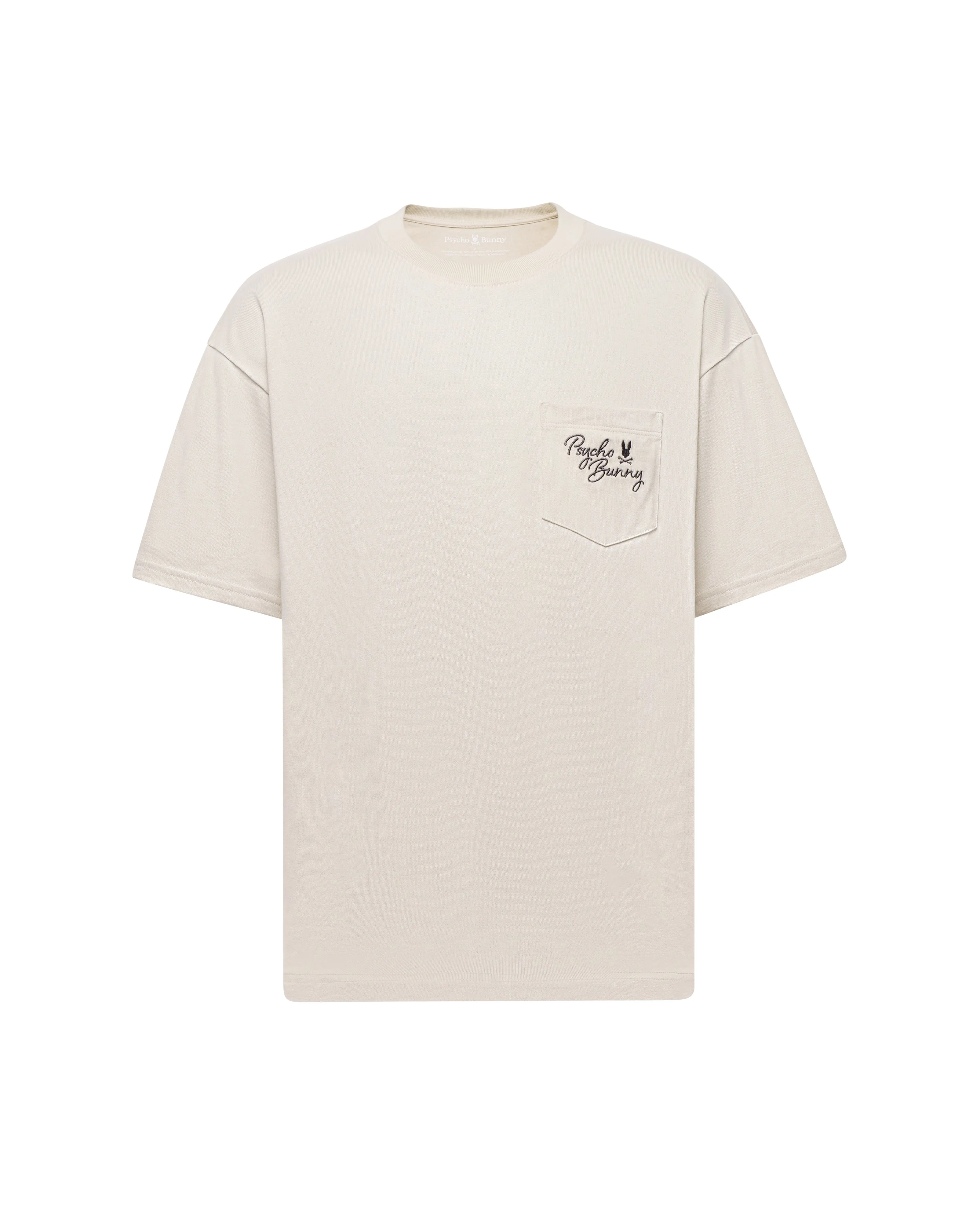 Psycho Bunny Men's Desert Relaxed Fit Pocket Tee - Natural Linen