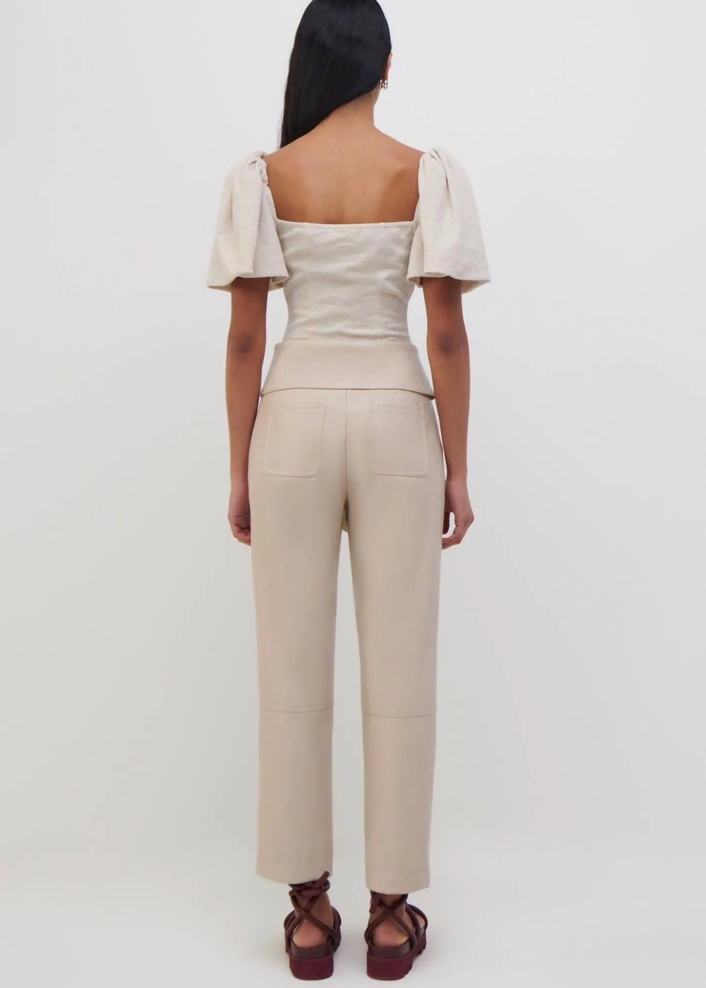 Quince Linen Crop Top (Natural)