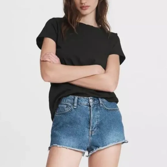 Rag &amp; Bone Maya High-Rise Hot Denim Shorts in Rye Harbor
