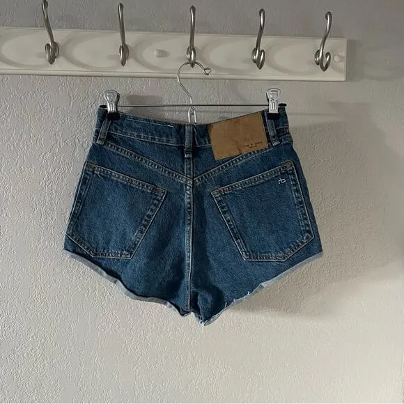 Rag &amp; Bone Maya High-Rise Hot Denim Shorts in Rye Harbor