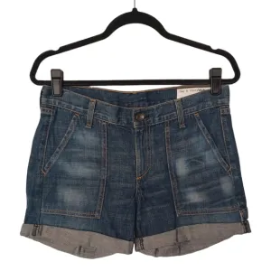 RAG &amp; BONE Medium Blue Cuff Hem Denim Jean Shorts 25