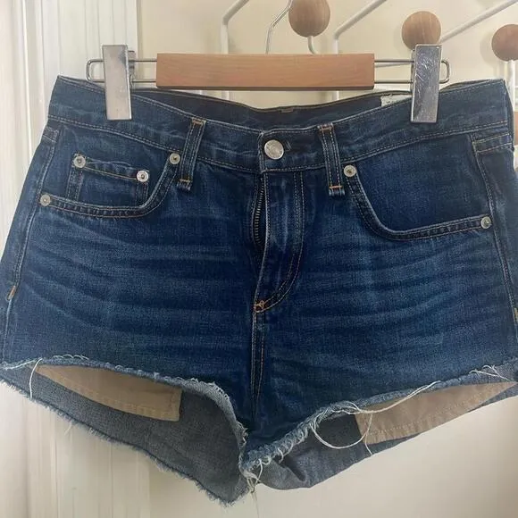 Rag / Bone - Denim Cutoff Jean Shorts - Blue - 26