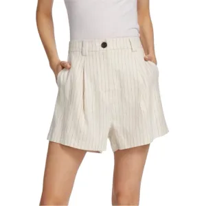 RAILS High Rise Shorts Linen Blend Cream Color Ilena Striped Pleated Size 12