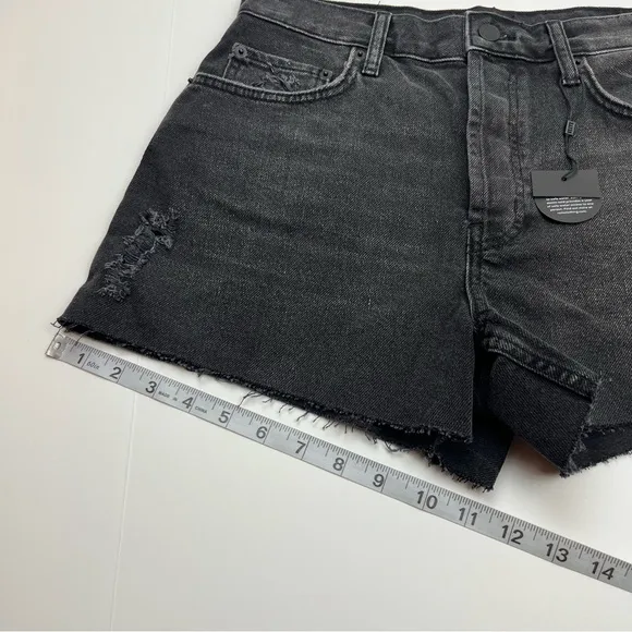 Rails The Fairfax High Rise Cutoff Short Womens SZ 28 Faded Black Denim Jean NEW