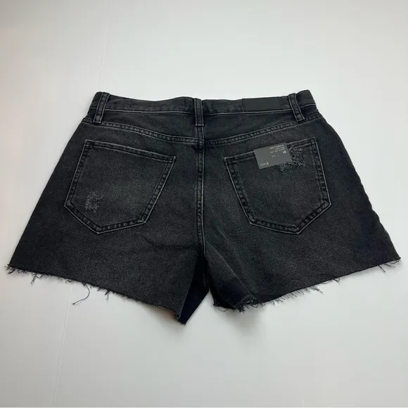 Rails The Fairfax High Rise Cutoff Short Womens SZ 28 Faded Black Denim Jean NEW