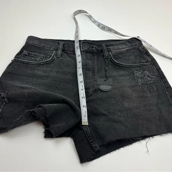 Rails The Fairfax High Rise Cutoff Short Womens SZ 28 Faded Black Denim Jean NEW
