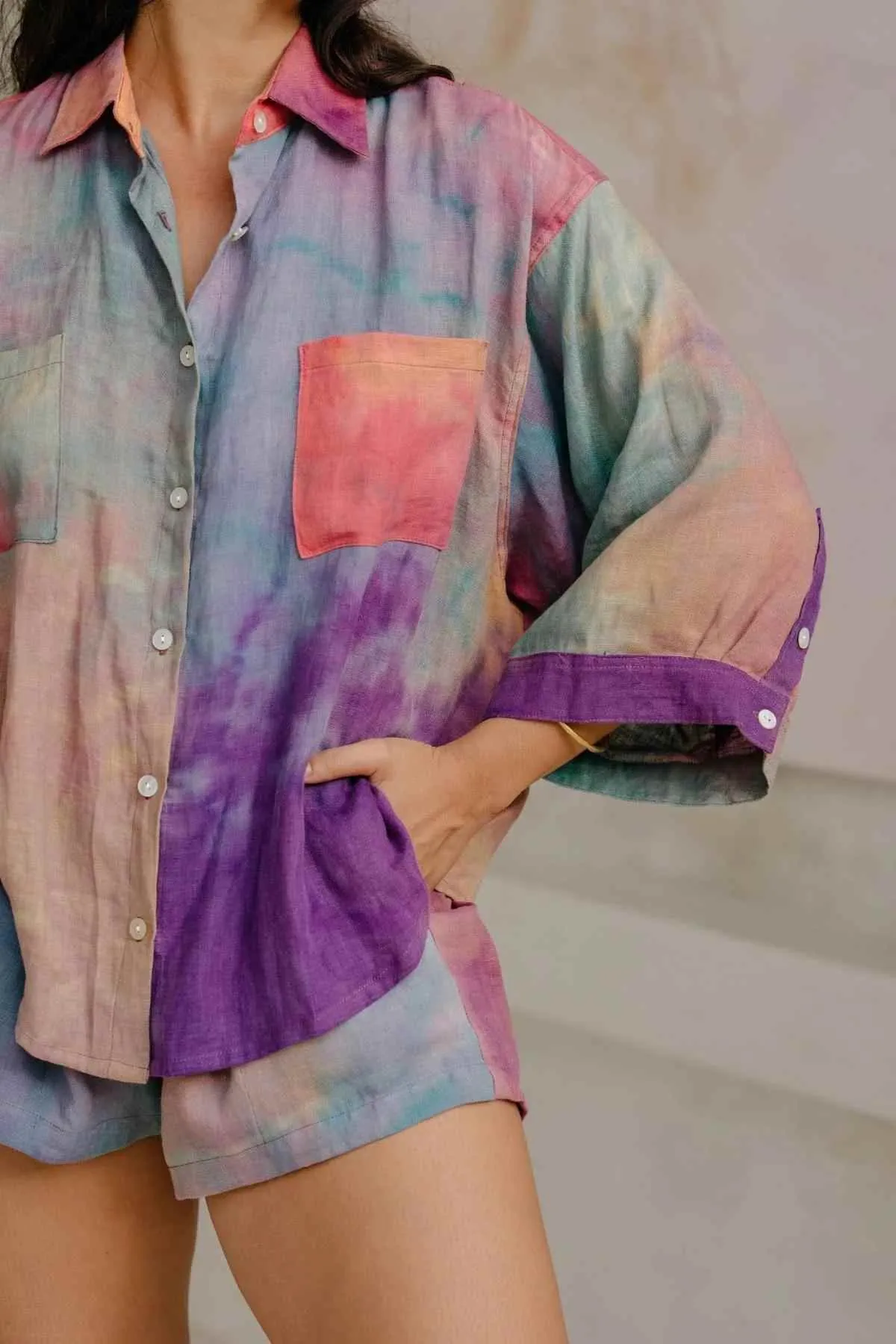 Rainbeau Linen Nidra Button Down Set (Made to Order)