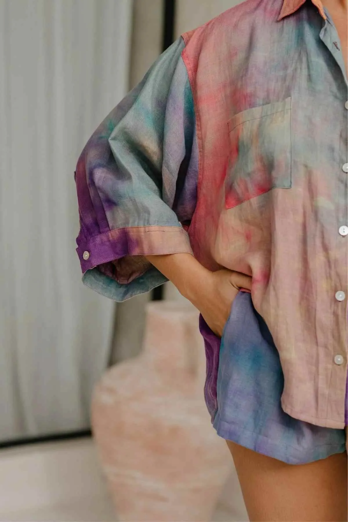 Rainbeau Linen Nidra Button Down Set (Made to Order)