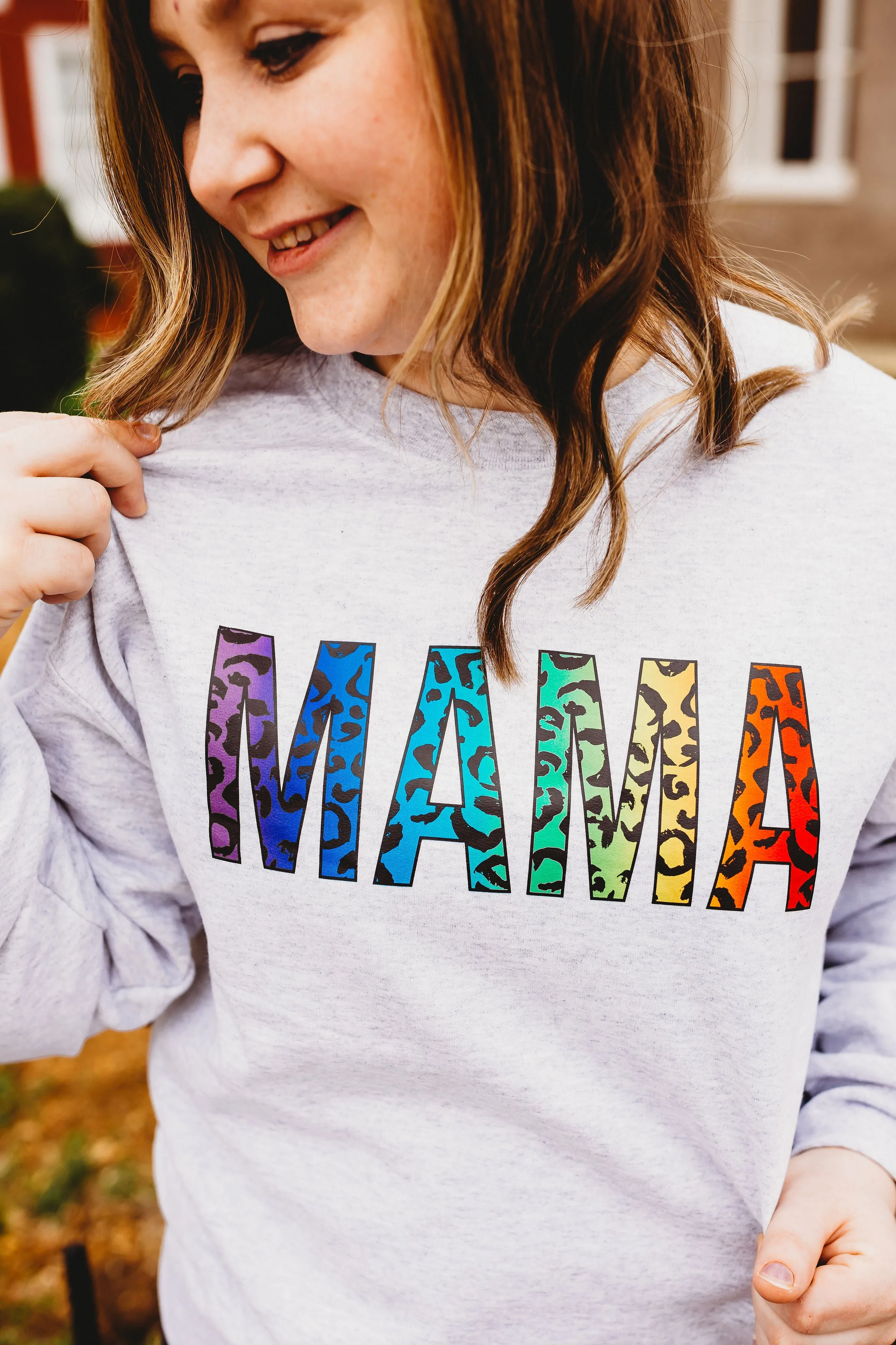 Rainbow Leopard MAMA © Unisex Crewneck Sweatshirt