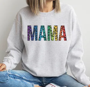 Rainbow Leopard MAMA © Unisex Crewneck Sweatshirt
