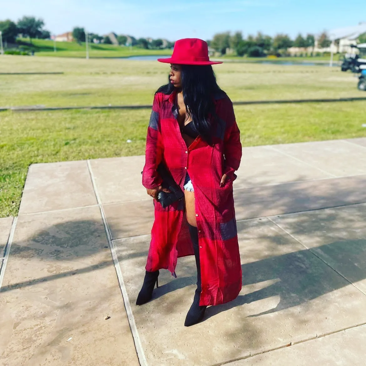 Red Linen Plaid