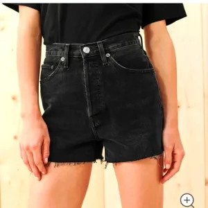 REDONE Black Denim Shorts Cutoff Ultra High-rise Jean 30