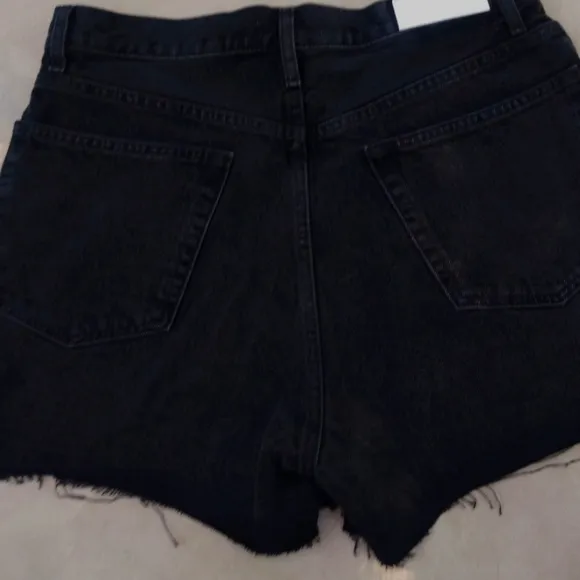 REDONE Black Denim Shorts Cutoff Ultra High-rise Jean 30