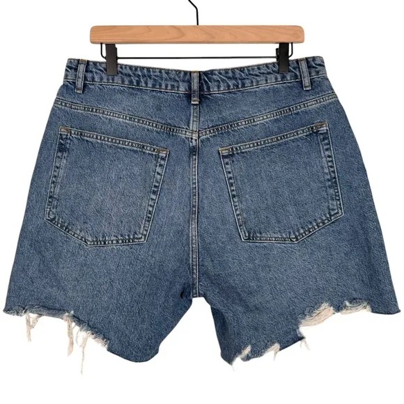 Reformation Jeans Size 30 Raye Mid Rise Relaxed Denim Shorts in Denver Wash