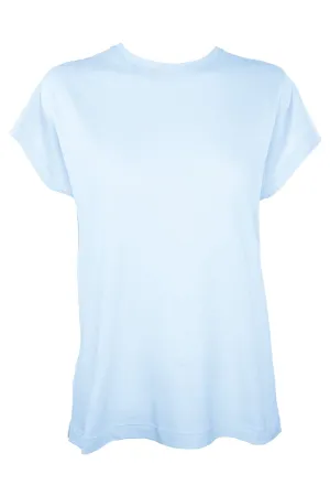 Relaxed Short Sleeve Dolman in Powder Blue