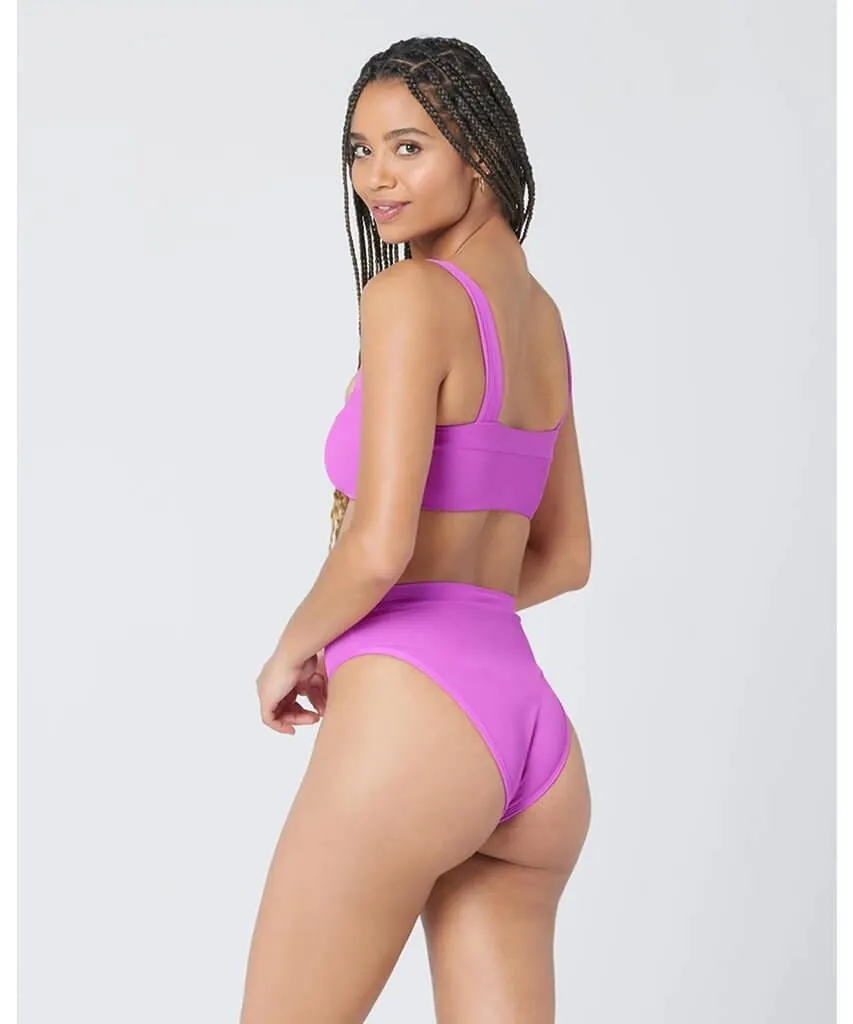 Ribbed Lee Lee Bikini Top Pitaya