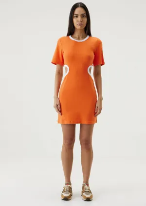 RING AROUND TEE DRESS | TANGERINE