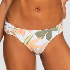Roxy Beach Classics Moderate Bikini Bottoms Bright White Subtly Salty Flat - Womens