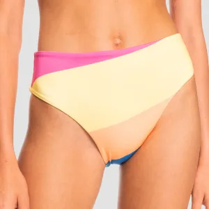 Roxy POP SURF Mid Waist Bikini Bottoms Bright White - Womens