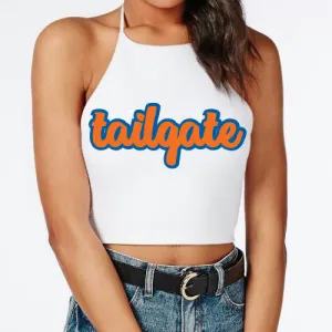 Royal Blue & Orange Tailgate Halter Top