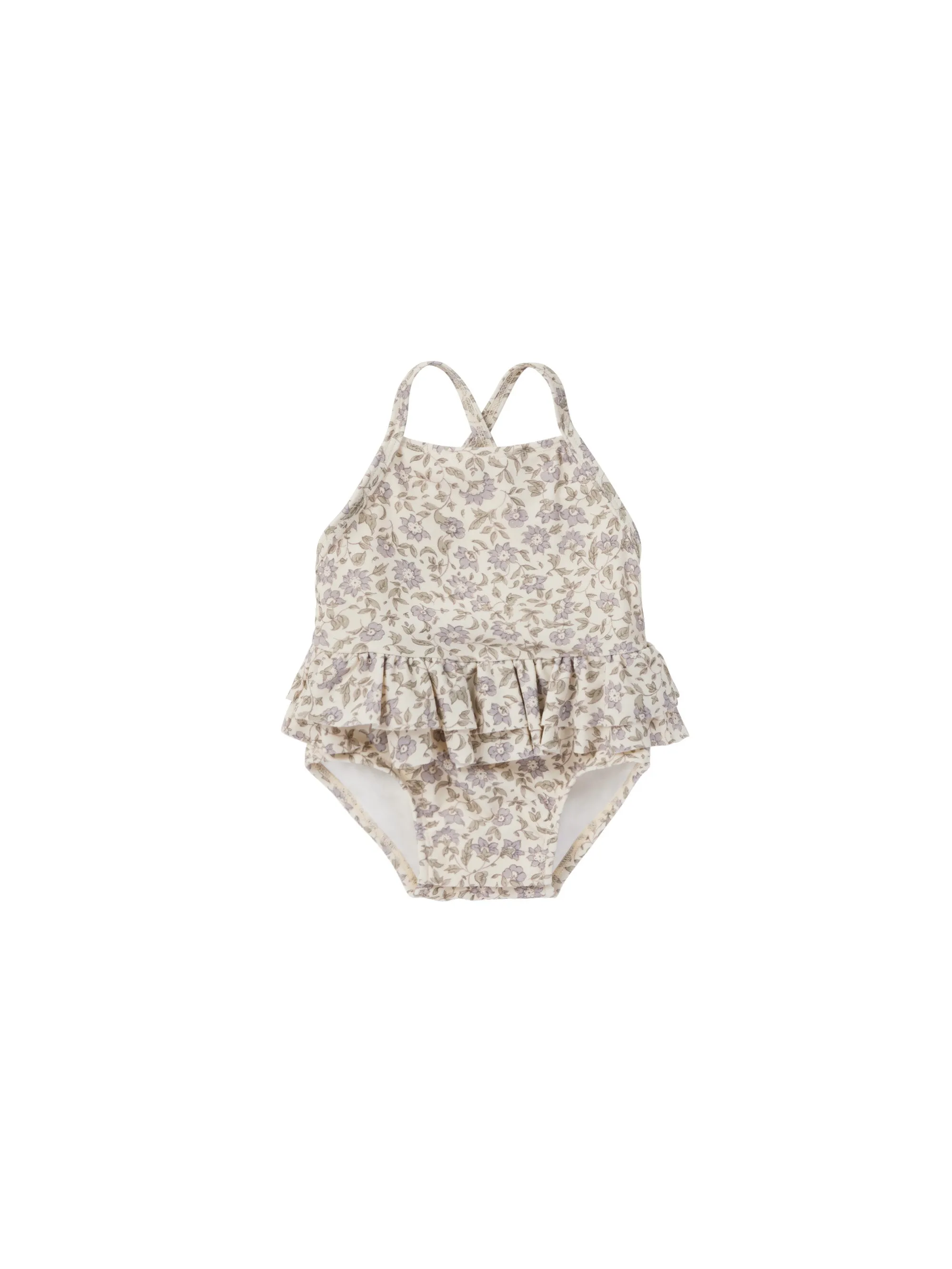 Ruffled One-Piece Swimsuit - French Garden