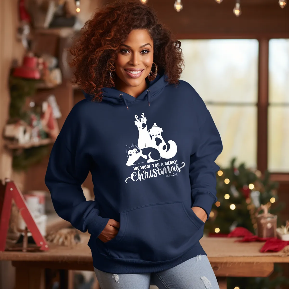 SALE "A Very Doggy Christmas" Relaxed Fit Classic Unisex Hoodie