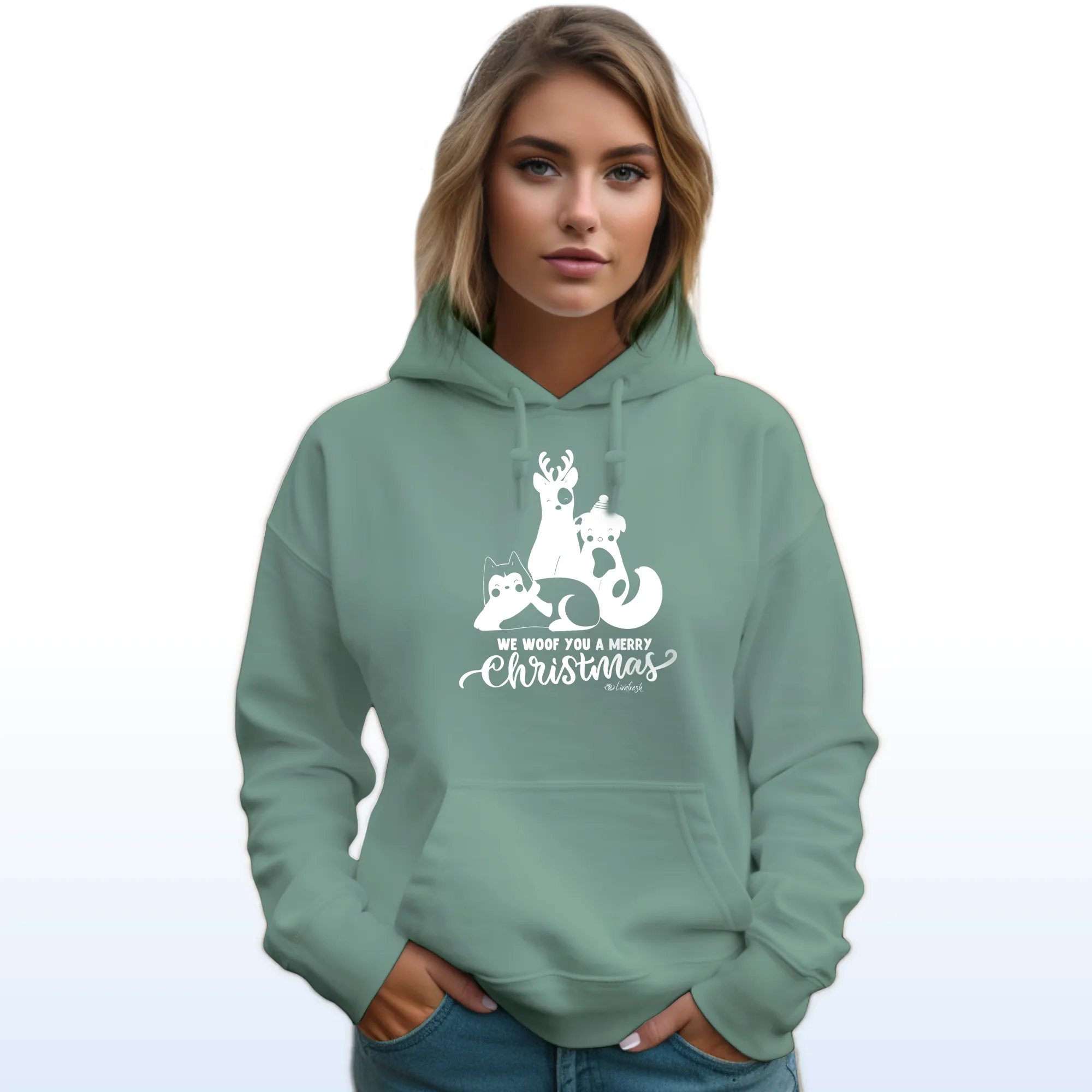 SALE "A Very Doggy Christmas" Relaxed Fit Classic Unisex Hoodie