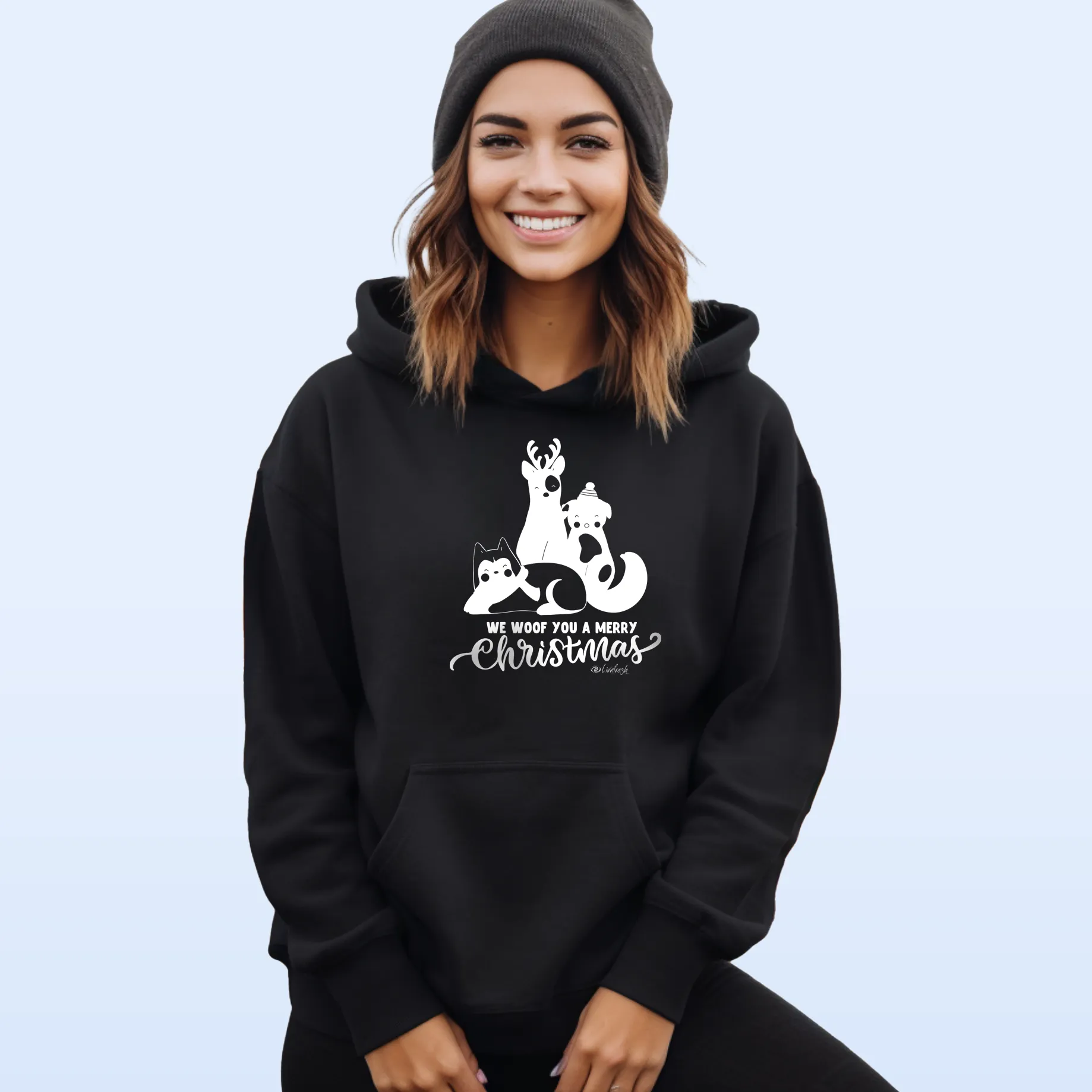 SALE "A Very Doggy Christmas" Relaxed Fit Classic Unisex Hoodie