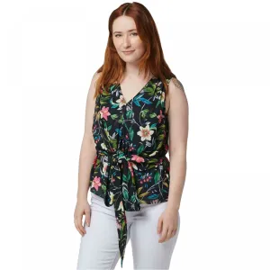 Sam Edelman Plus Size Sleeveless V-Neck Floral Wrap Blouse