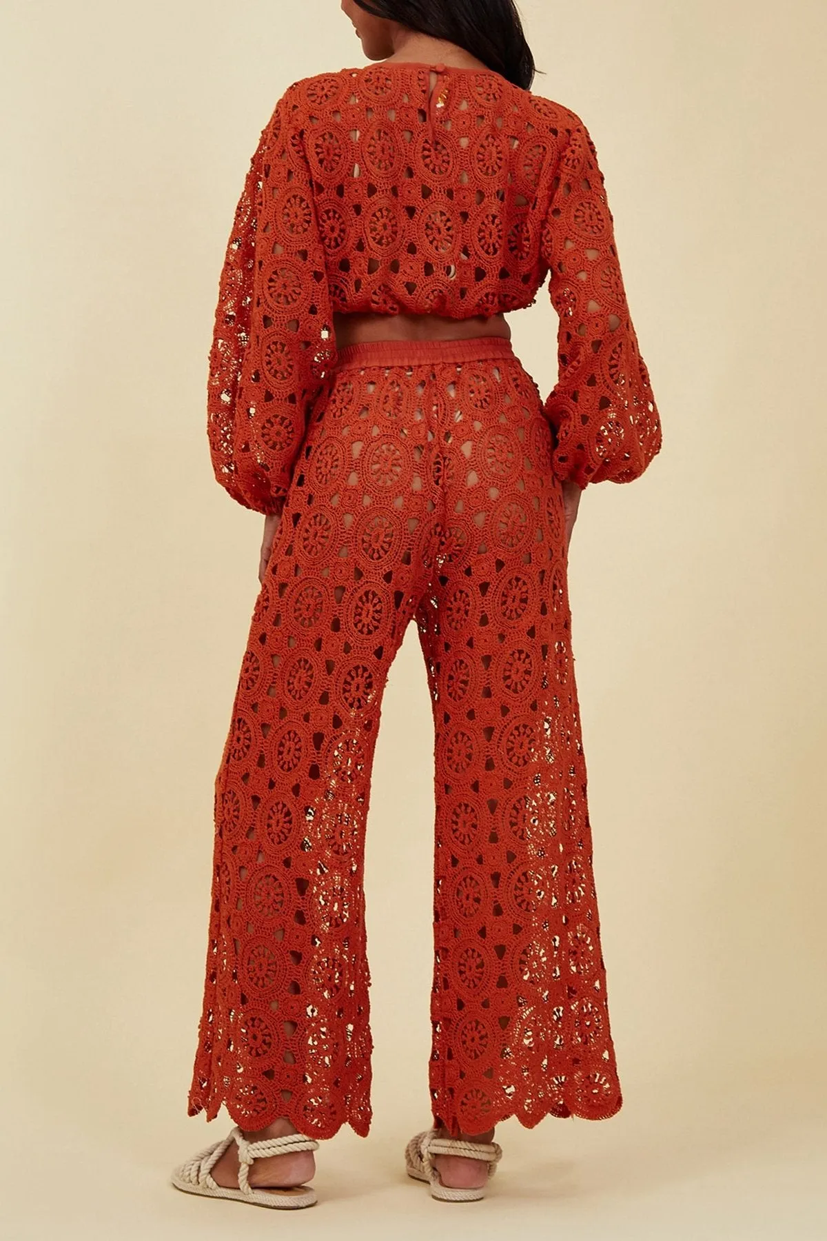 Samar Long Sleeved Top in Terracota