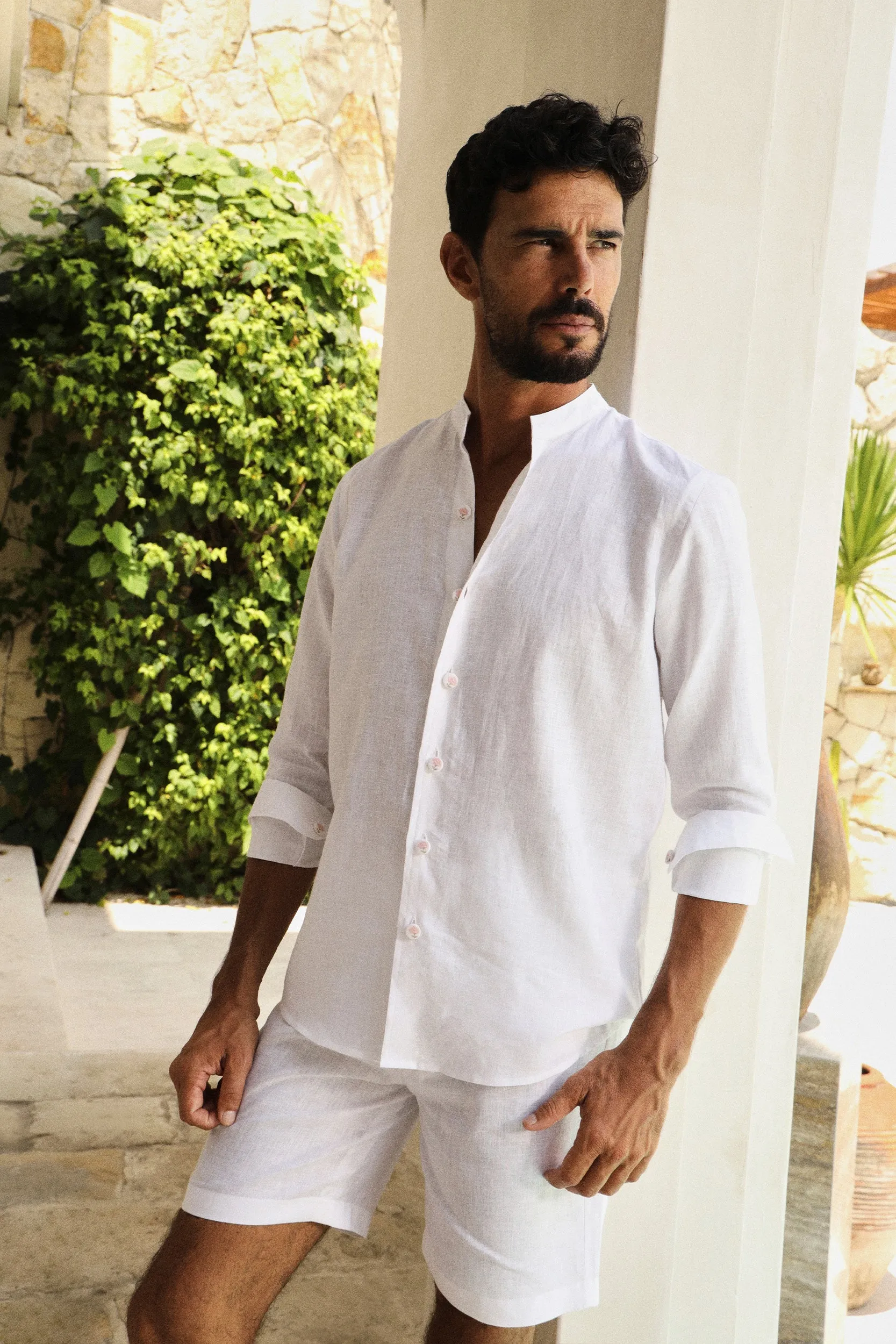 SAND Shirt- Man (White Rose)