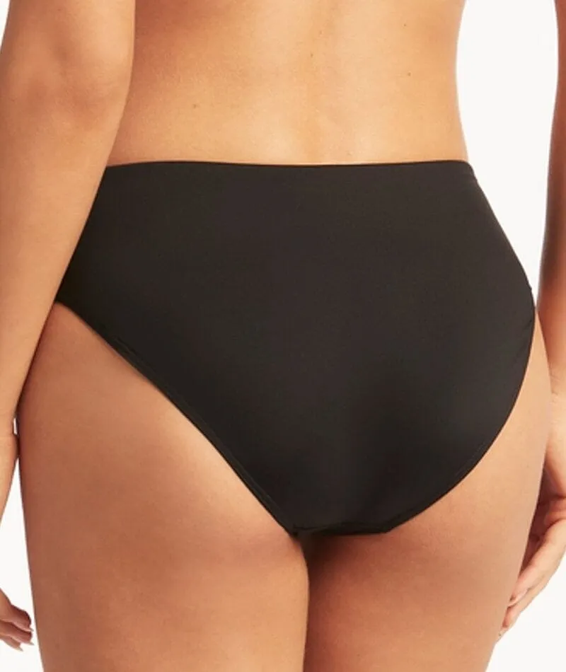 Sea Level Eco Essentials Mid Bikini Brief - Black