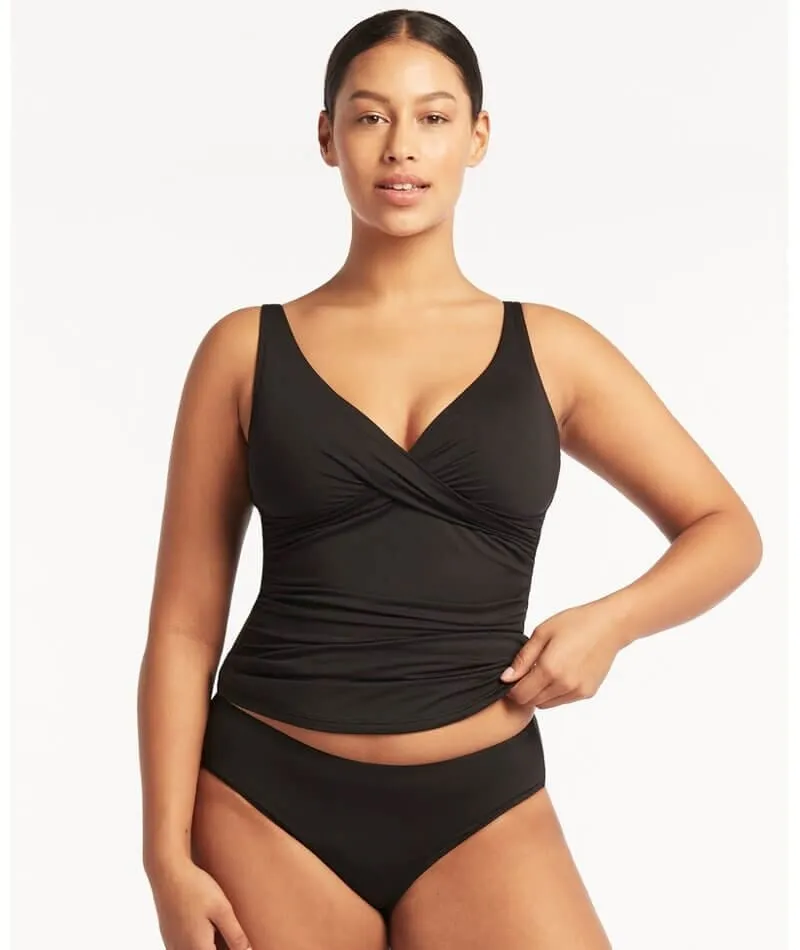 Sea Level Eco Essentials Mid Bikini Brief - Black
