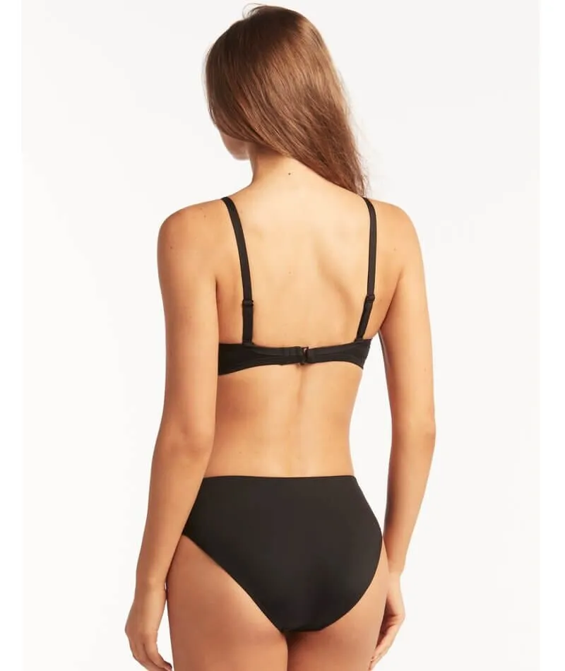 Sea Level Eco Essentials Mid Bikini Brief - Black