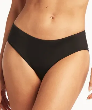 Sea Level Eco Essentials Mid Bikini Brief - Black