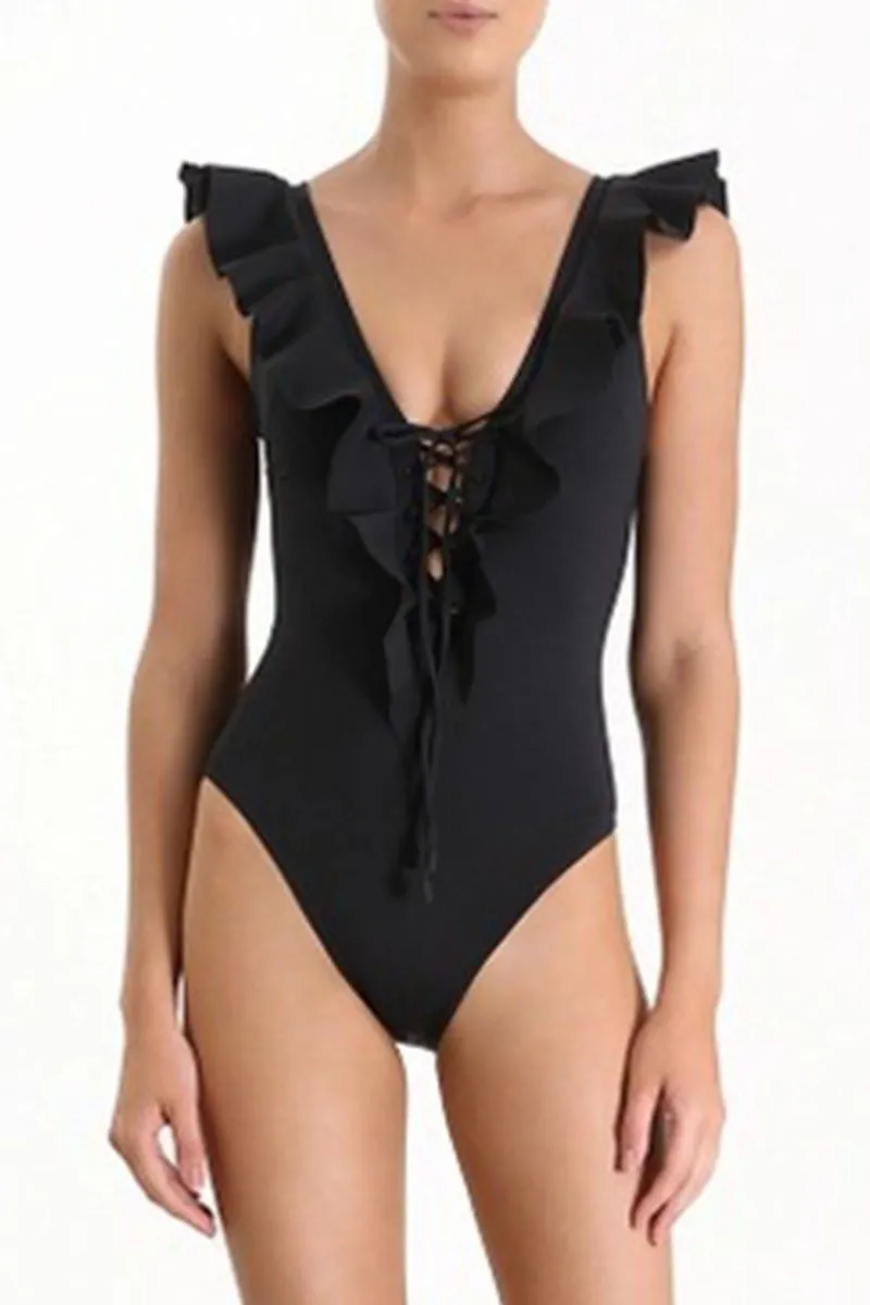Sexy Hollow One-piece Bikini Swimsuit(2 colors)