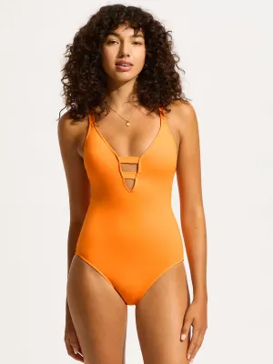 SF Collective Deep V One Piece in Turmeric