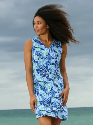 Sheila Sleeveless Shift Dress Atlantis