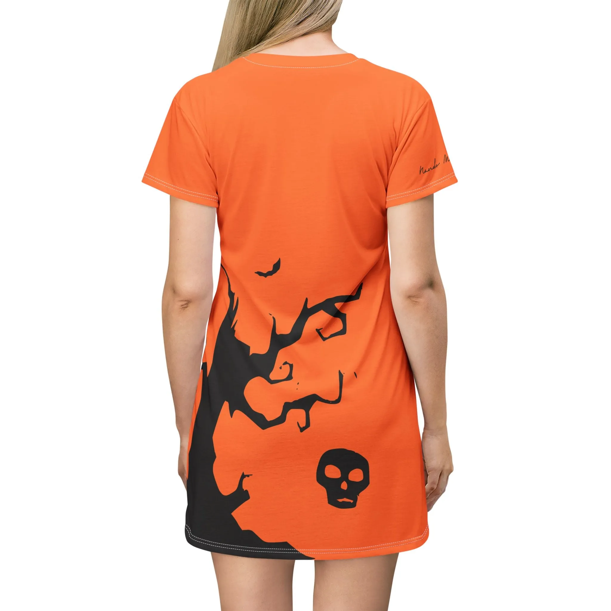 Shirtdress, Orange Creepy Moon